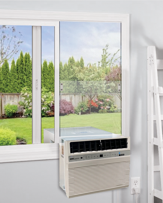 【MCSD-12HP】MobilComfort 12,000 BTU Window Air Conditioner with 12,000 BTU Heater, Cooling, 115 Volts, 12.5" Extra Thick Wall Compatible, Wi-Fi Enabled, Saddle Mount, and Quiet Operation in White-【MCSD-12HP】