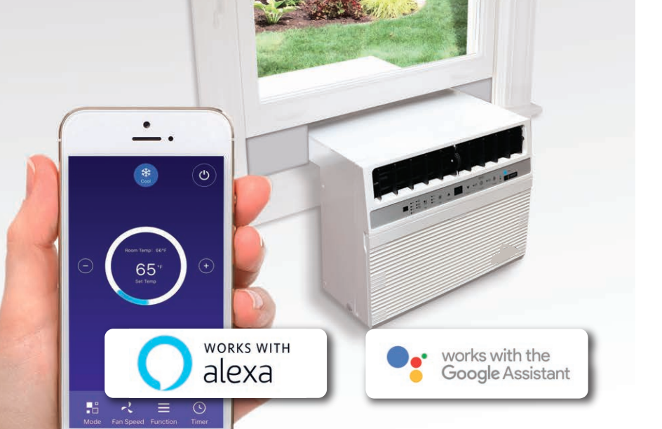 【MCSD-12HP】MobilComfort 12,000 BTU Window Air Conditioner with 12,000 BTU Heater, Cooling, 115 Volts, 12.5" Extra Thick Wall Compatible, Wi-Fi Enabled, Saddle Mount, and Quiet Operation in White-【MCSD-12HP】